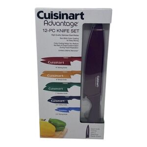 Cuisinart Advantage 12-PC Knife‎ Set Stainless Steel Blades C55-12PCKSAM - NEW